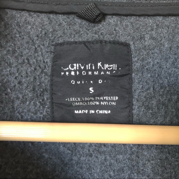 {Calvin Klein} Charcoal Gray Black Fleece Jacket - Picture 6 of 7